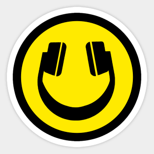 smiley headphones Sticker